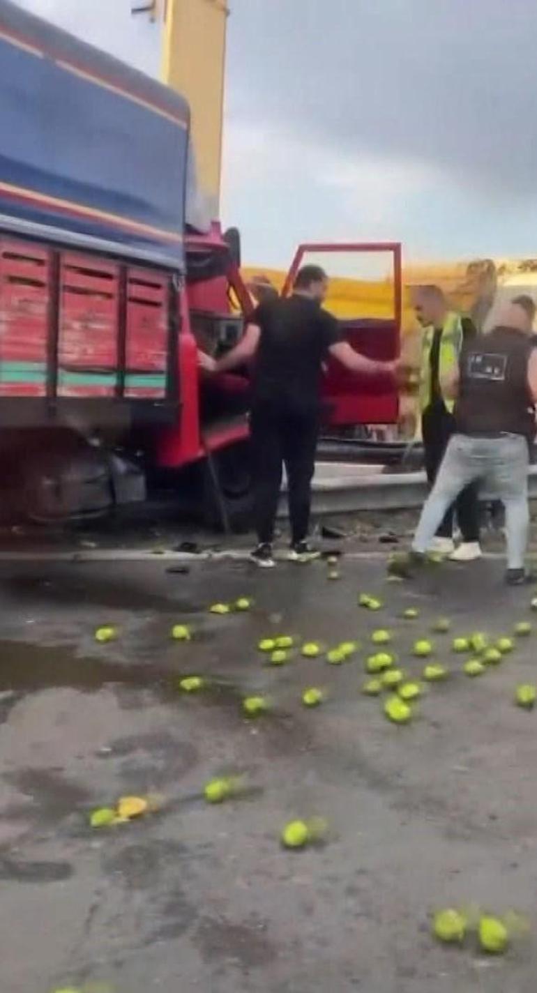 TEMde korkunç kaza: Aracın motoru yerinden koptu