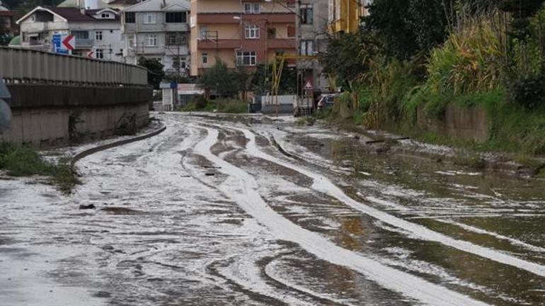 Trabzonda sel suları çekildi 4 ilçe çamur deryasına döndü