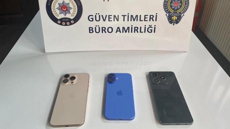 195 bin liralık telefonları saniyeler içinde çaldılar İki çocuk yakalandı