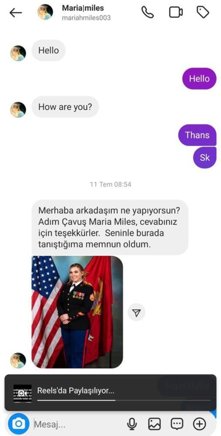 Her şey bu mesajla başladı Amerikan ordusunda askerim sözüne inandı, parayı yatırdı