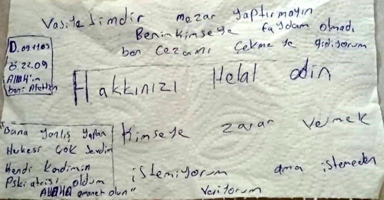 Mezarımı yaptırmayın notu sonrası sır oldu Ailenin büyük endişesi