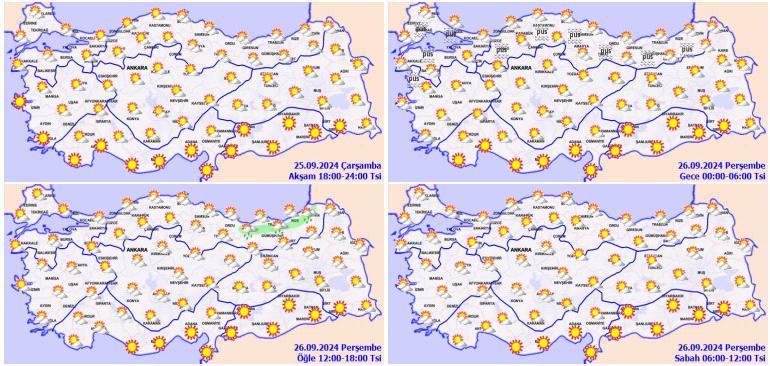 Meteoroloji yeni hava durumu haritası yayımladı ve tek tek illeri uyardı Sisli ve puslu hava hakim olacak