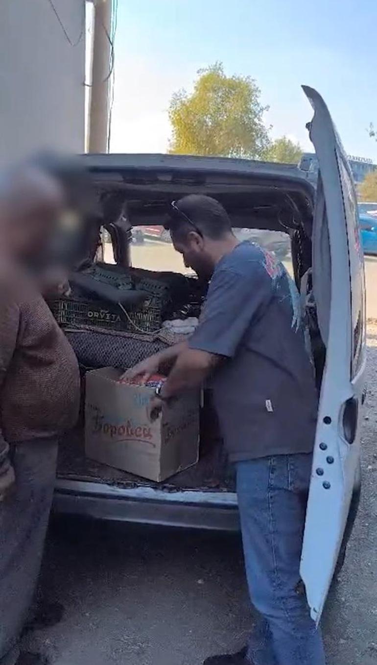 Gofret tezgahında sahte içki Akılalmaz anlar kamerada