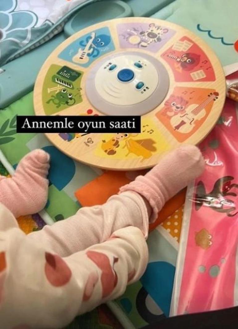 Eda Eceden kızı Mina İpek ile paylaşım Annemle oyun saati