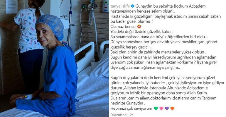 Kanserle mücadele eden Tanyeliden hastane odasından paylaşım İnsan ağlamaktan korkar mı