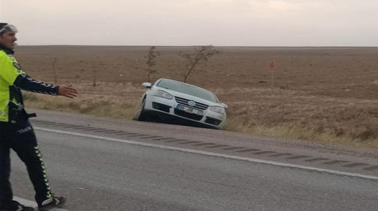 Konyada kum fırtınası Zincirleme kaza meydana geldi