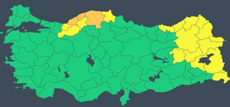 Meteoroloji 20 kent için alarm verdi 2 gün sürecek