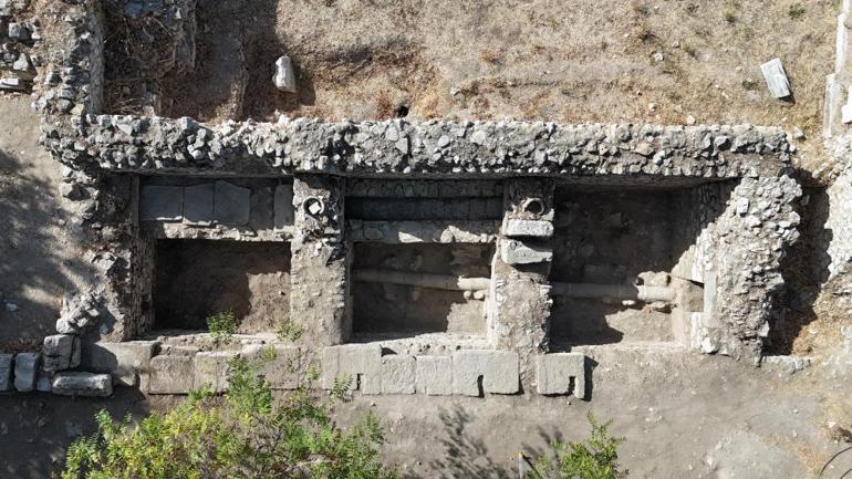 Antik kentte temiz su iletim hattı bulundu