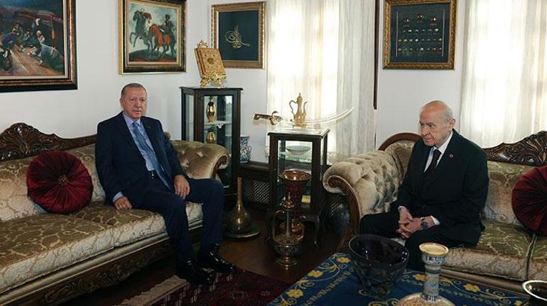 Cumhurbaşkanı Erdoğan, MHP lideri Bahçeli ile görüştü