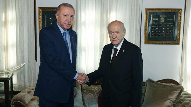 Cumhurbaşkanı Erdoğan, MHP lideri Bahçeli ile görüştü