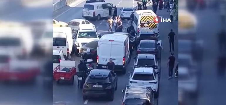 E-5te çok sayıda araca çarpan sürücü trafiktekilere dehşeti yaşattı