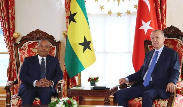 Cumhurbaşkanı Erdoğan, Sao Tome ve Principe Başbakanı Trovoadayı kabul etti