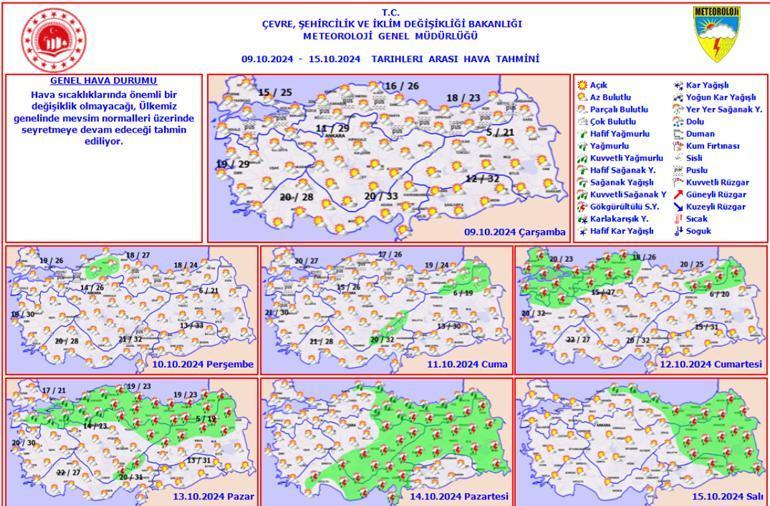 Meteoroloji yeni hava durumu haritası yayımladı Saat verildi: Göz gözü görmeyecek