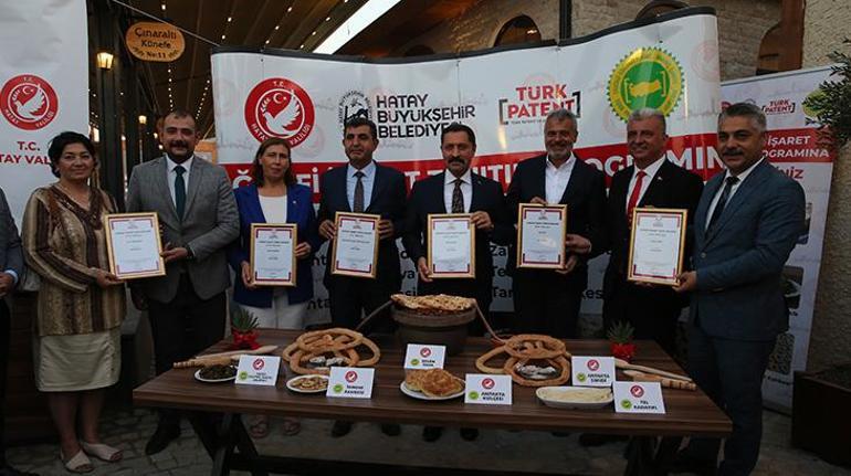 Hatay lezzetleri belgelendi 6 ürüne coğrafi işaret tescil belgesi