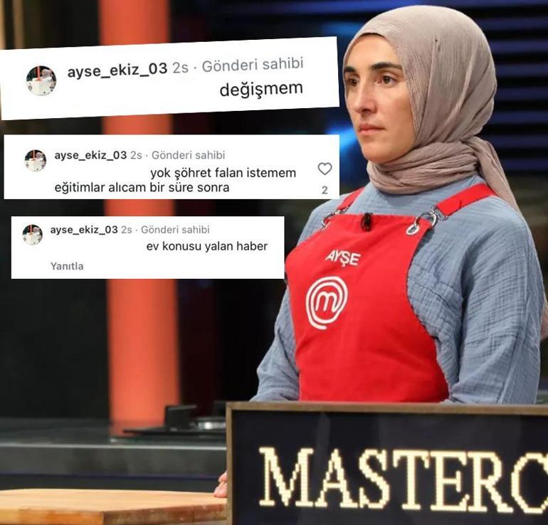 Masterchef Türkiyeden elenen Ayşe o iddialara Instagramdan tek tek yanıt verdi