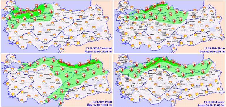 Yeni hava durumu raporu yayımlandı Meteoroloji uyarmıştı: İstanbul ve birçok ilde sağanak