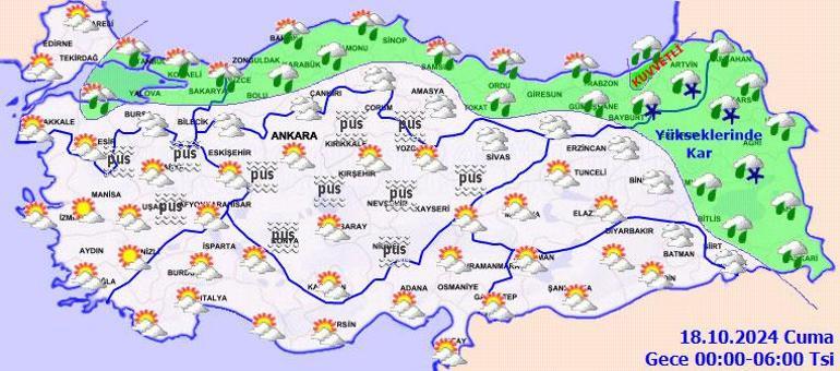 Son dakika... Meteoroloji yeni haritayı saat saat paylaştı Bu bölgelerde kuvvetli yağış bekleniyor