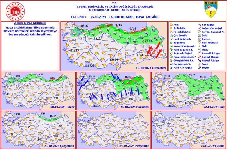 Kar kapıya dayandı Meteoroloji yeni harita yayımladı ve uyarı üstüne uyarı yaptı