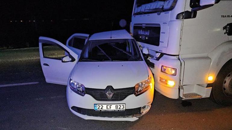 Edirnede TIRla çarpıştı Hem ehliyetsiz hem de alkollü çıktı