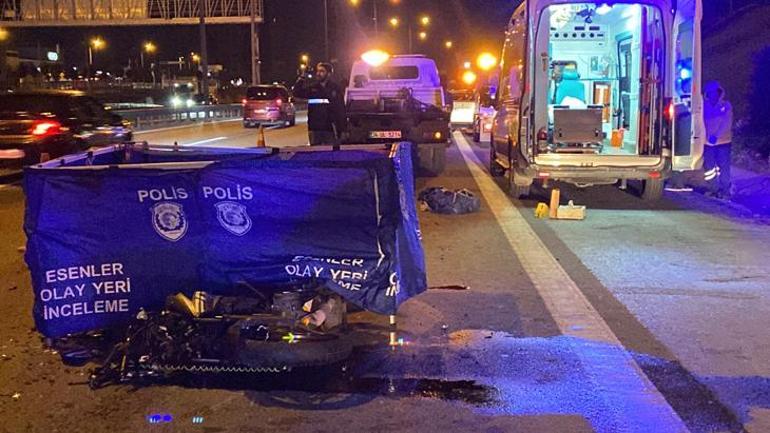 Esenlerde feci kaza Motosiklet asfalt yenileme aracına çarptı: 1 ölü