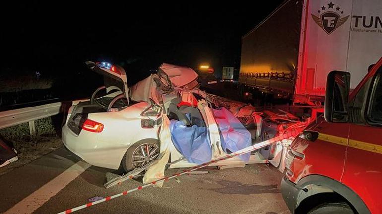 TEMde feci kaza; kağıt gibi ezildi Annenin feryadı yürekleri dağladı