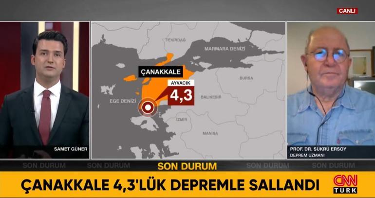 SON DAKİKA Çanakkalede 4.3 büyüklüğünde korkutan deprem AFAD duyurdu