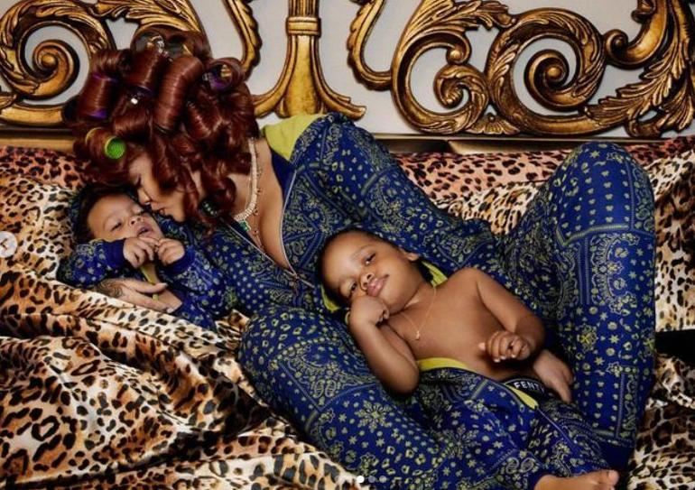 Rihanna çocuklarıyla fotoğraf paylaştı Akıllara Serenay Sarıkayanın koltuğu geldi