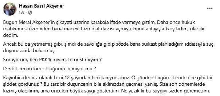 Meral Akşener, eşinin kardeşi hakkında suç duyurusunda bulundu