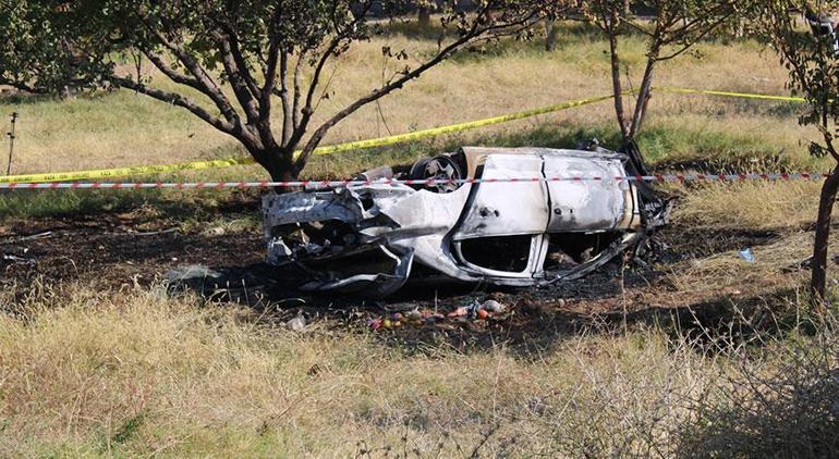 Malatyada korkunç olay Otomobildeki 2 kişi yanarak can verdi