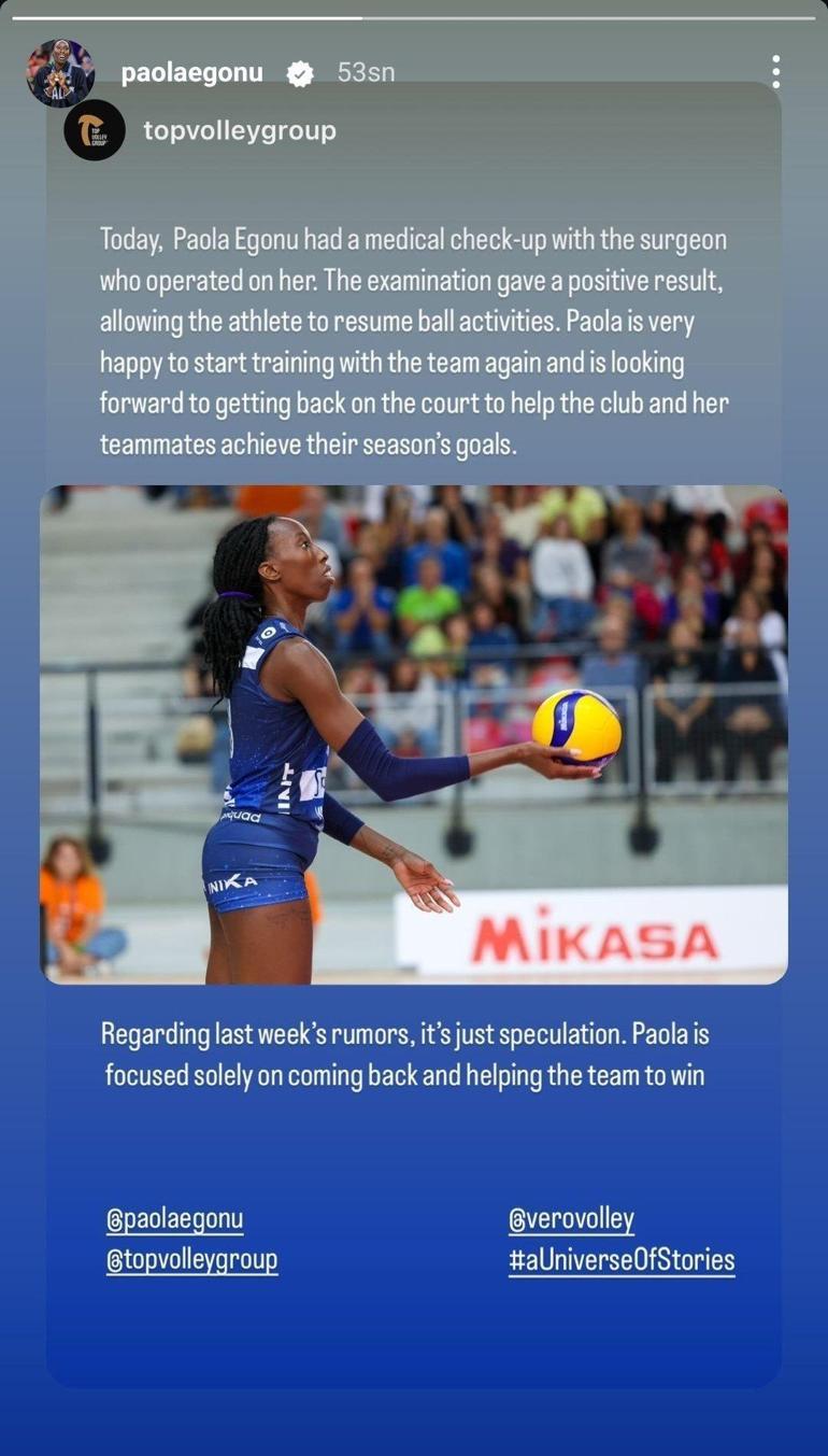 Paola Egonu sessizliğini bozdu Vakıfbank açıklaması