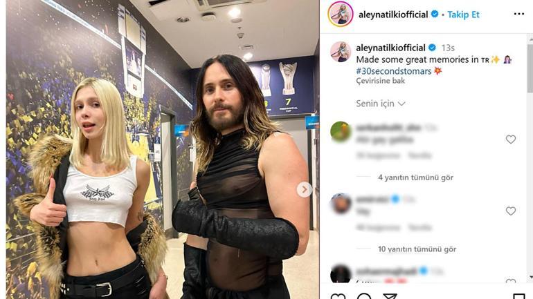 Aleyna Tilki Oscar ödüllü yıldız Jared Leto ile bir araya geldi