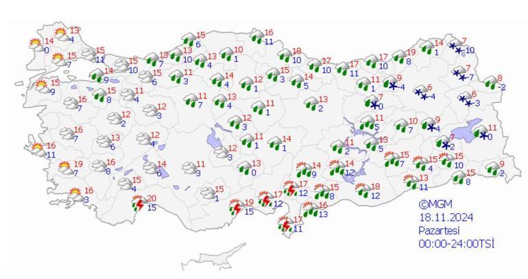 Hava durumu için 8 ile uyarı Meteoroloji açıkladı: Kar, sağanak, fırtına... Kuvvetli geliyor