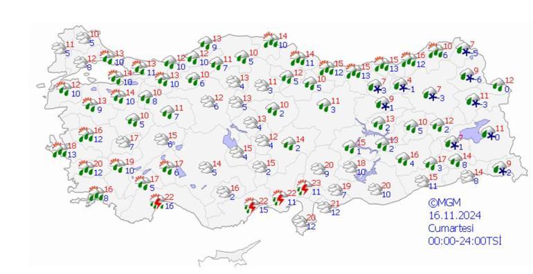 Hava durumu için 8 ile uyarı Meteoroloji açıkladı: Kar, sağanak, fırtına... Kuvvetli geliyor