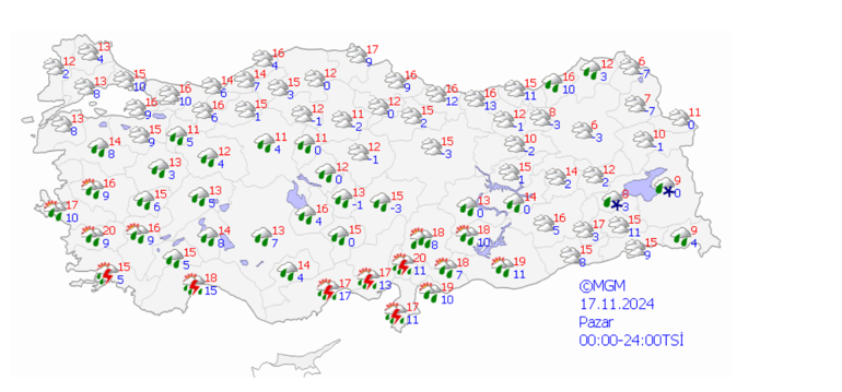 Son dakika...  8 ilde sarı alarm verildi Kar, sağanak ve fırtına geliyor