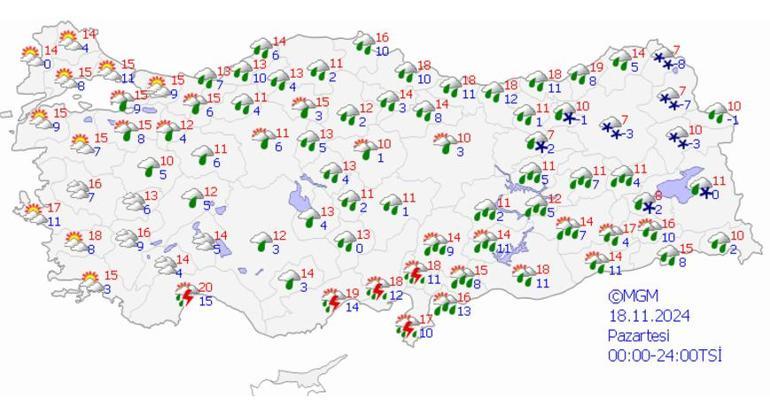 Saatlik hava durumu raporu Meteoroloji açıkladı: Kar, sağanak, fırtına... 3 ile uyarı