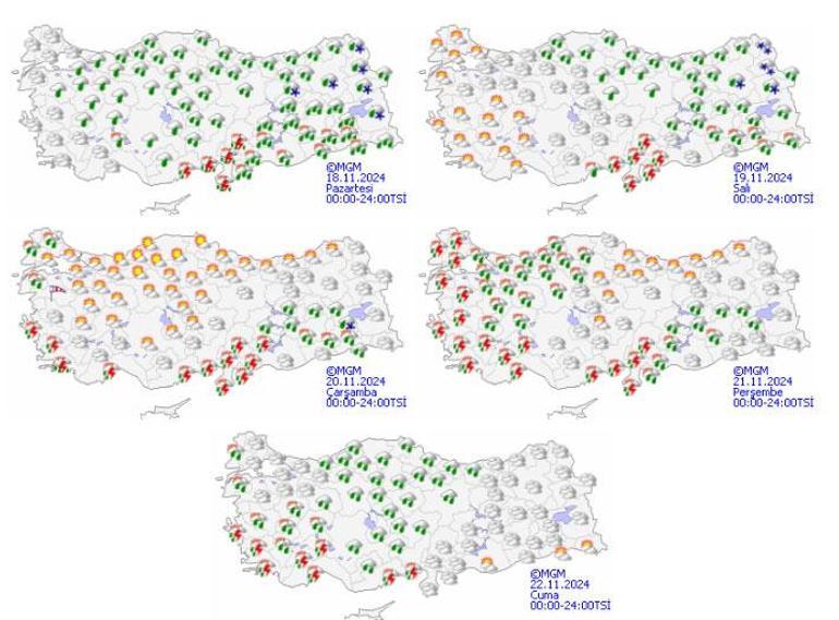 Meteoroloji’den yeni hafta için uyarı Kar, sağanak, lodos için gün verildi