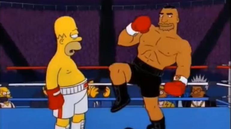 Mike Tyson-Jake Paul maçı kahin dizi Simpsonlarda 1998 yılındaki bölümde büyük benzerlik