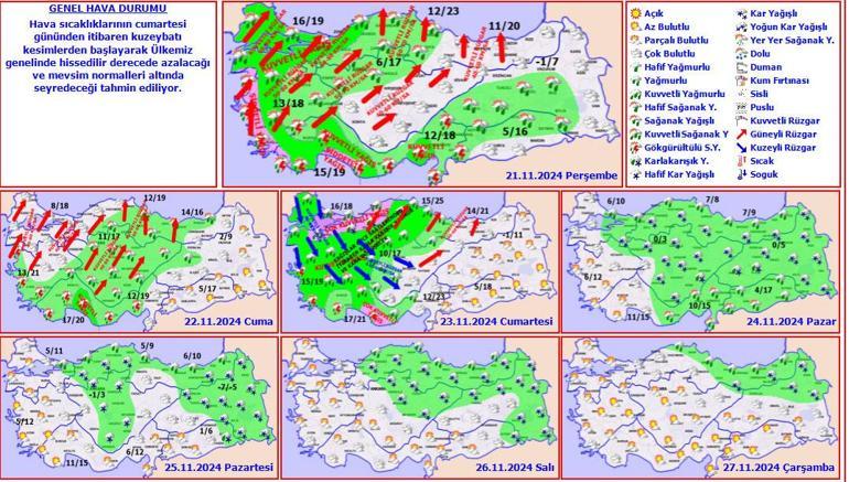 Meteoroloji’den 49 kent için alarm Saatler sonra başlayacak, lodos saatte 70 kilometre...