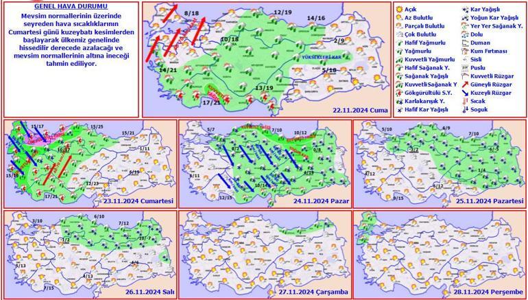 Meteoroloji’den 49 kent için alarm Saatler sonra başlayacak, lodos saatte 70 kilometre...