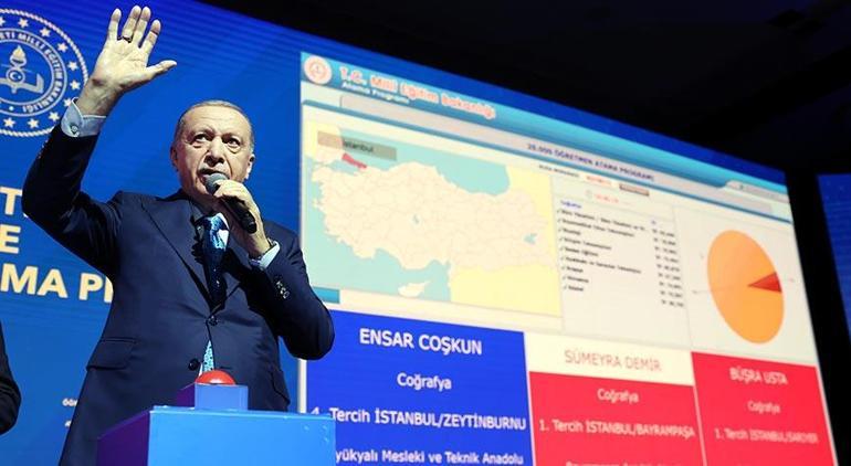 20 bin öğretmenin ataması yapıldı Erdoğandan Türkiye Yüzyılı Maarif Modeli açıklaması