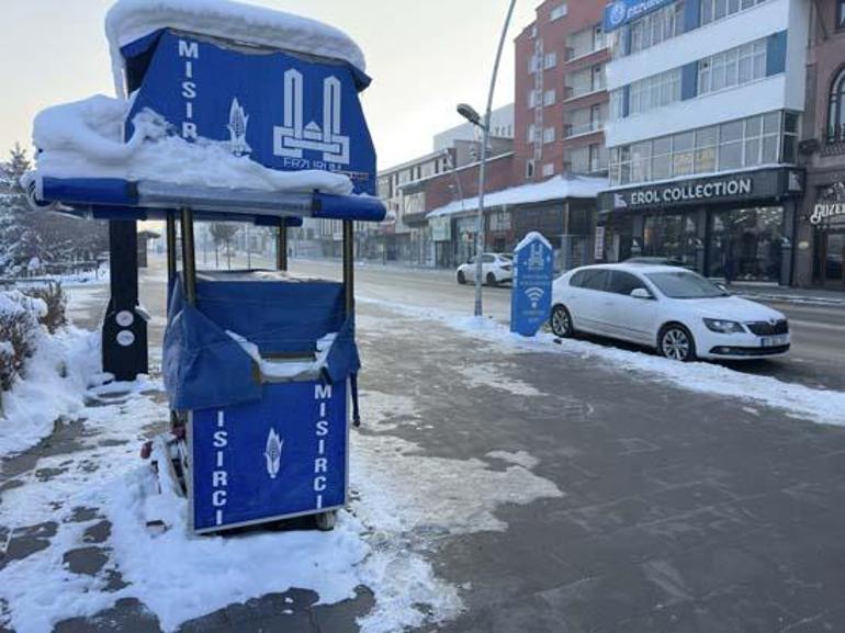 Kent buzdan şehre döndü Termometre eksi 20yi gördü: Çeşmeler dondu