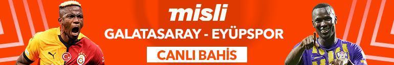 Galatasarayın konuğu Eyüpspor Kritik maçın heyecanı Türkiyenin en yüksek oranlarıyla Mislide