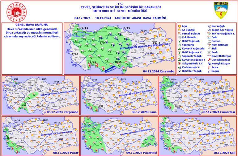 SON DAKİKA Meteoroloji yeni hava durumu haritası yayımladı Aşırı soğuklar geliyor: Donacağız