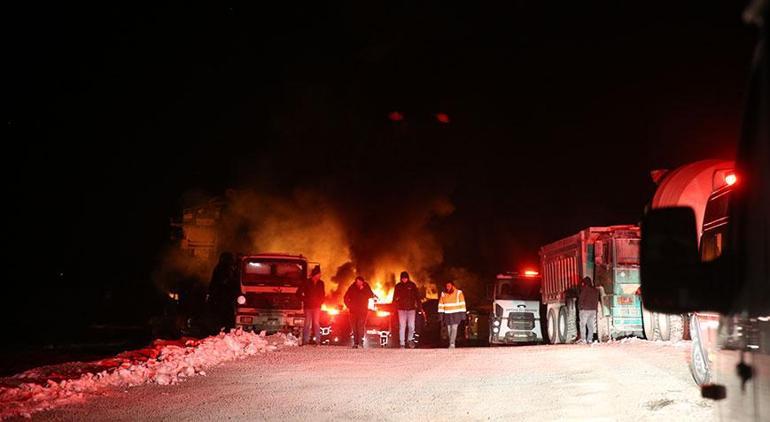 Tokatta taş ocağında yangın Ekipler müdahale etti