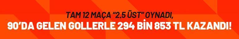 Tam 12 maça kupon yaptı, 90’da gelen gollerle 294 bin 853 TL kazandı