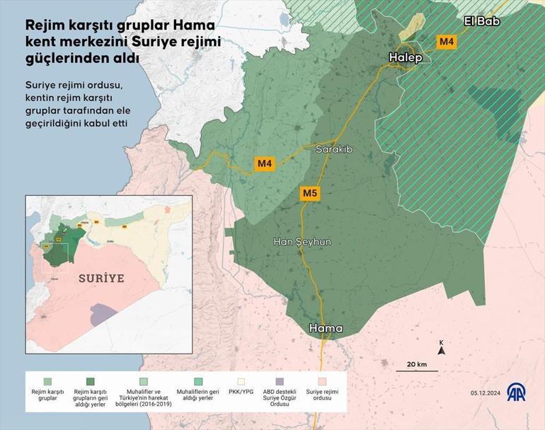 Suriyede harita değişiyor Esad rejimi Hamayı da kaybetti