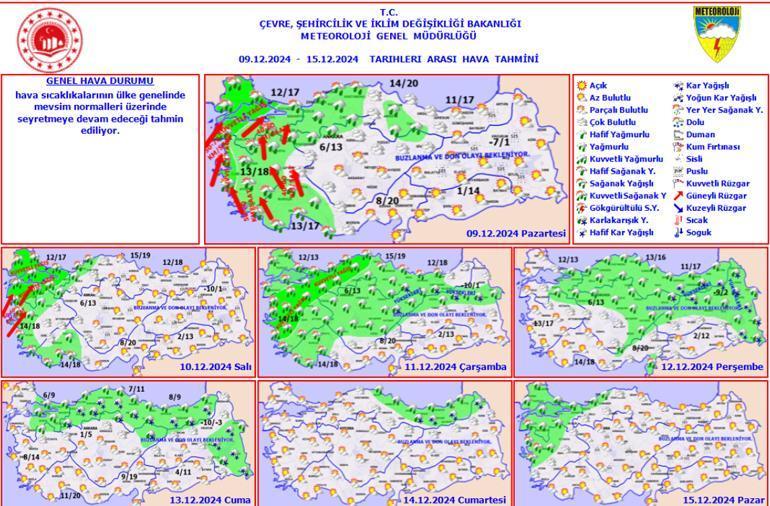 SON DAKİKA Meteoroloji yeni hava durumu haritası yayımladı ve uyardı İstanbulda olanlar dikkat