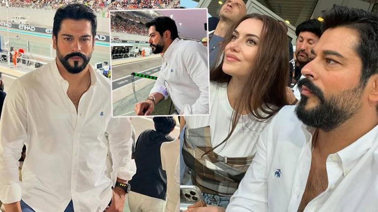 Formula 1 heyecanı Burak Özçivit ve Fahriye Evcen Abu Dabide