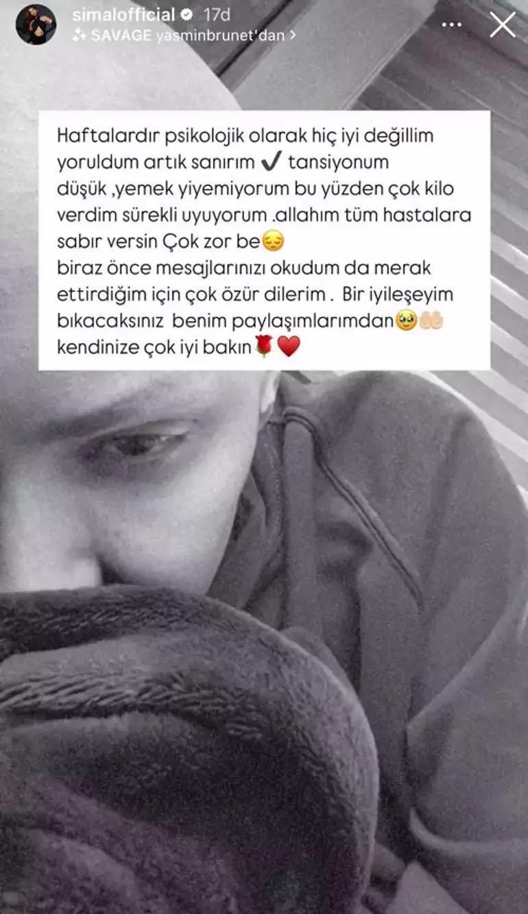 Kanserle mücadele eden Şimalin son paylaşımı duygulandırdı Dua edin bana ne olur