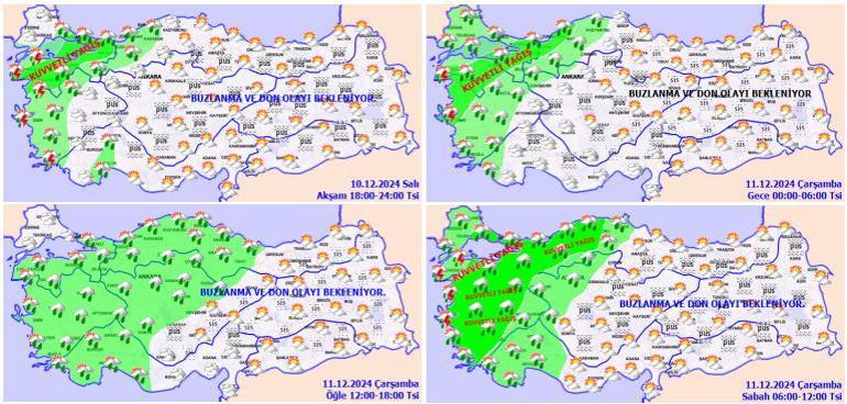 Meteoroloji yeni hava durumu haritası yayımladı İstanbul dahil birçok ile uyarı Resmen donacağız